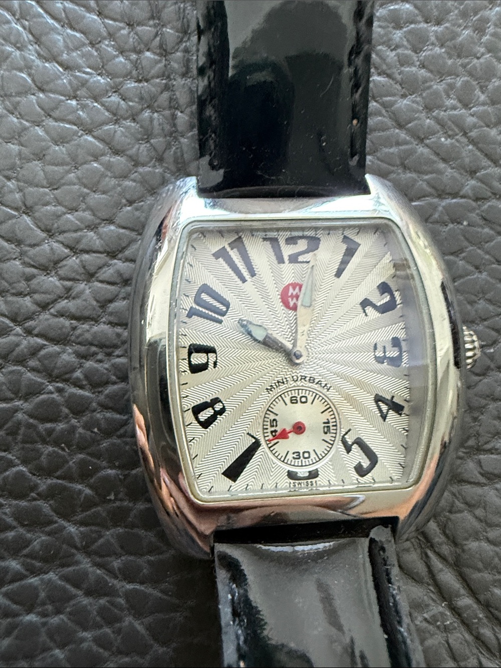 Michele mini urban stainless steel watch black band WOMEN